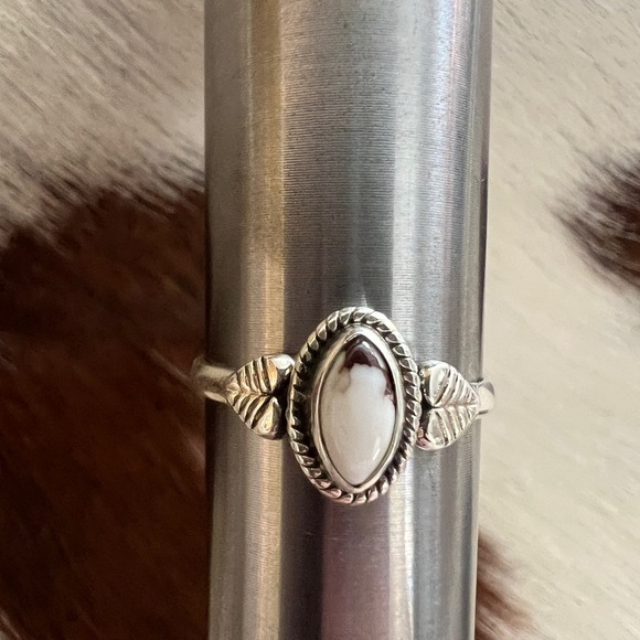 ❤️ Wild Horse Jasper Magnesite Navajo Style Southwestern 925 Silver Ring Sz 9 - Picture 4 of 14